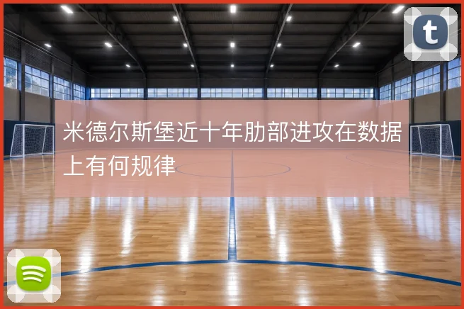 米德尔斯堡近十年肋部进攻在数据上有何规律